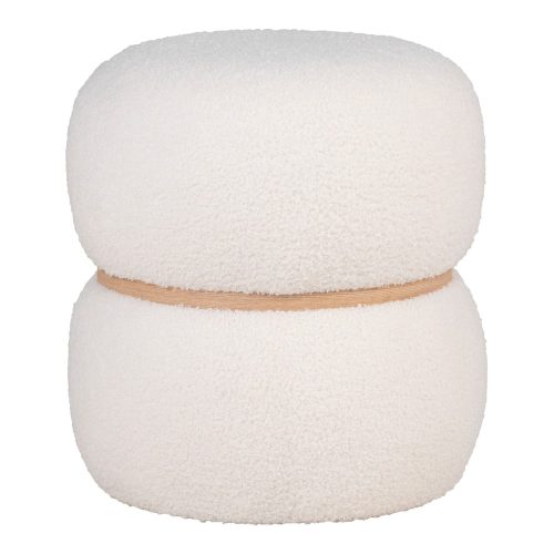 Fehér buklé puff Milford – House Nordic