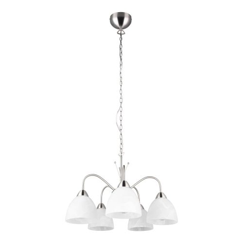 Fehér-ezüstszínű függőlámpa üveg búrával ø 55 cm Dobby – Trio