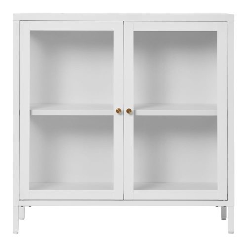Fehér fém tálalószekrény 80x80 cm Dalby – House Nordic