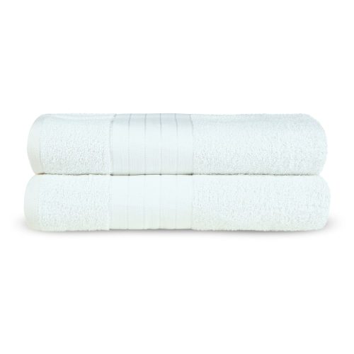 Fehér frottír pamut fürdőlepedő szett 2 db-os 70x140 cm – Good Morning