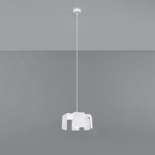 Fehér függőlámpa fém búrával ø 24 cm Rossario – Nice Lamps