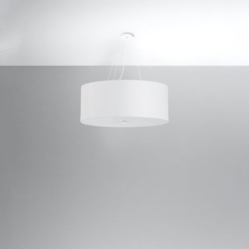 Fehér függőlámpa textil búrával ø 70 cm Volta – Nice Lamps