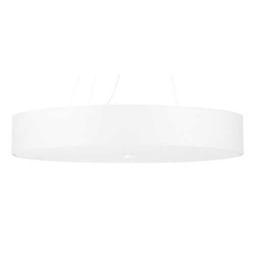 Fehér függőlámpa textil búrával ø 80 cm Herra – Nice Lamps
