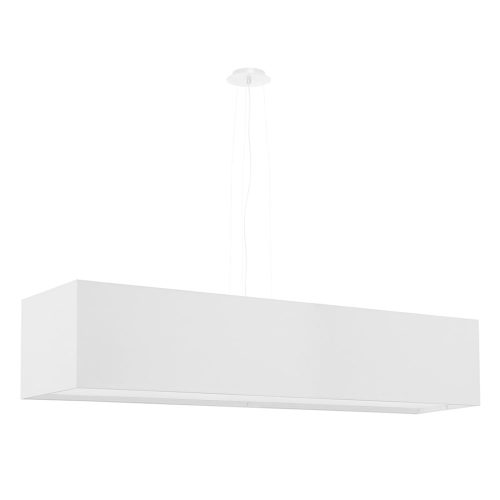 Fehér függőlámpa üveg-textil búrával Gryfin – Nice Lamps