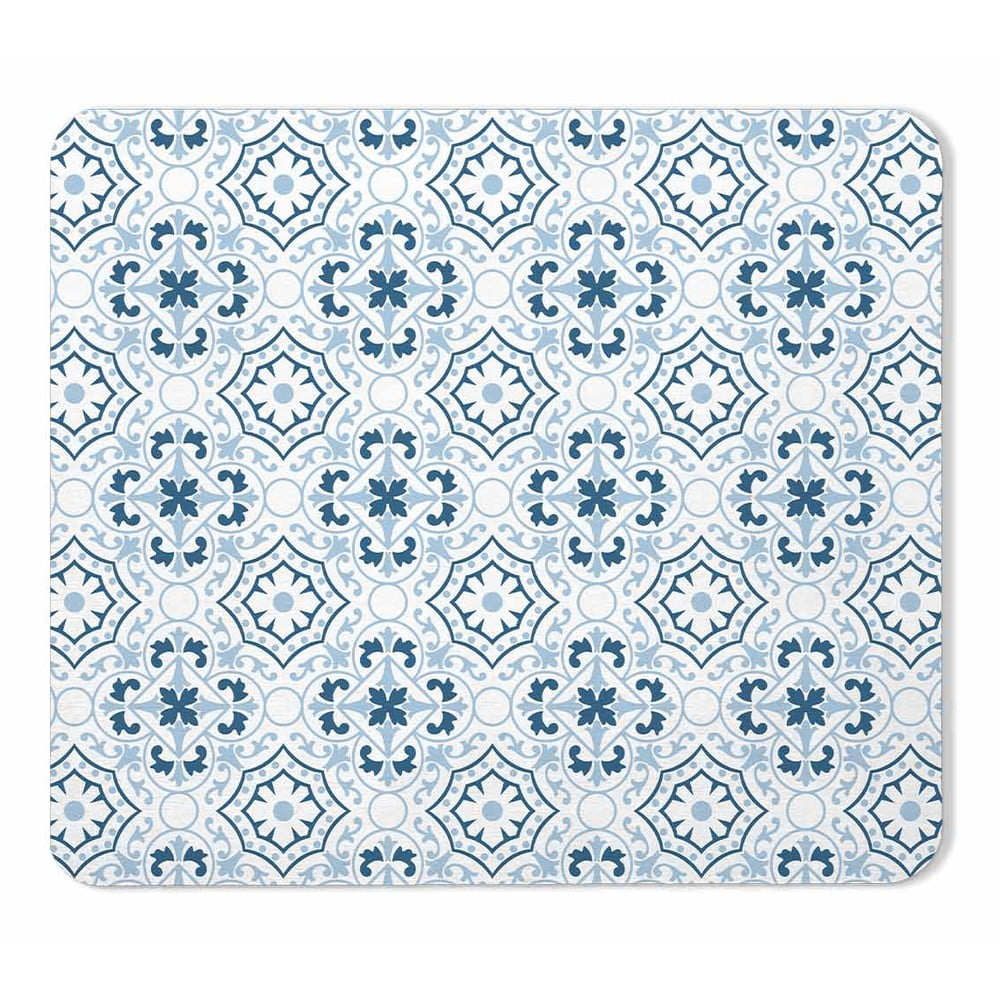 Fehér-kék kovaföld fürdőszobai kilépő 35x45 cm Atlanta – douceur d'intérieur