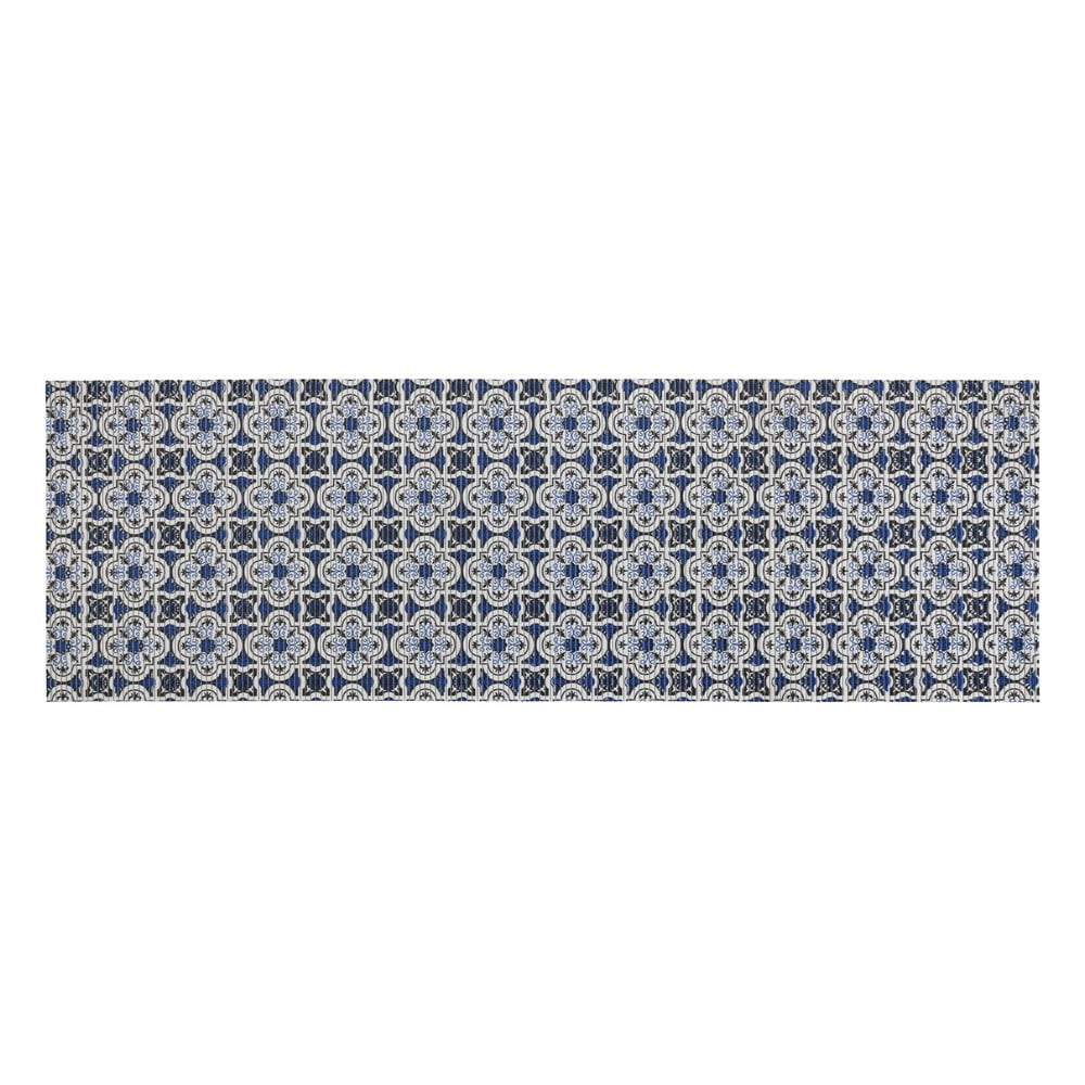 Fehér-kék műanyag fürdőszobai kilépő 65x200 cm Murcia – Wenko