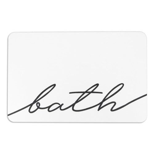 Fehér kovaföld fürdőszobai kilépő 39x60 cm Bath – Artsy Doormats
