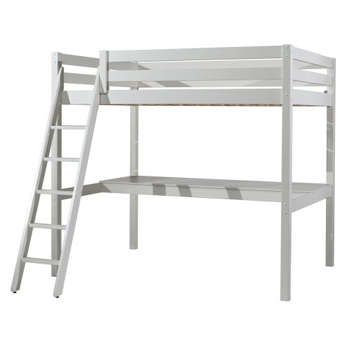 Fehér magasított borovi fenyő gyerekágy 140x200 cm PINO – Vipack