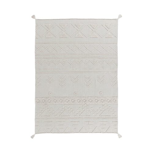 Fehér mosható kézi szövésű pamut szőnyeg 200x300 cm Tribu Natural – Lorena Canals