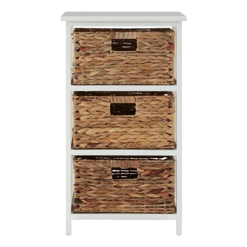 Fehér-natúr színű paulownia fürdőszobai polcos állvány 41x70 cm Padstow – Premier Housewares