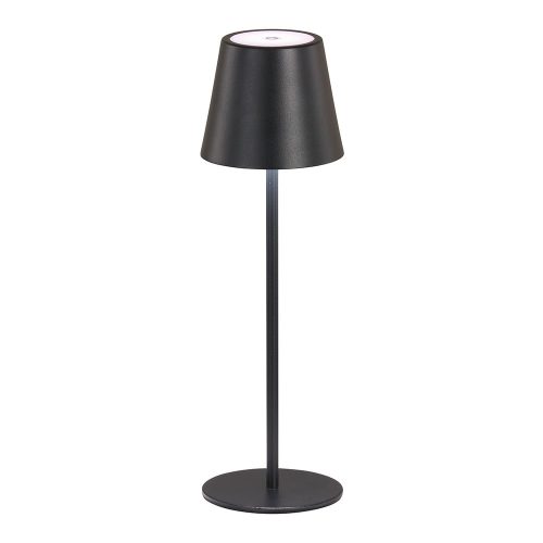 Fekete LED asztali lámpa fém búrával (magasság 36