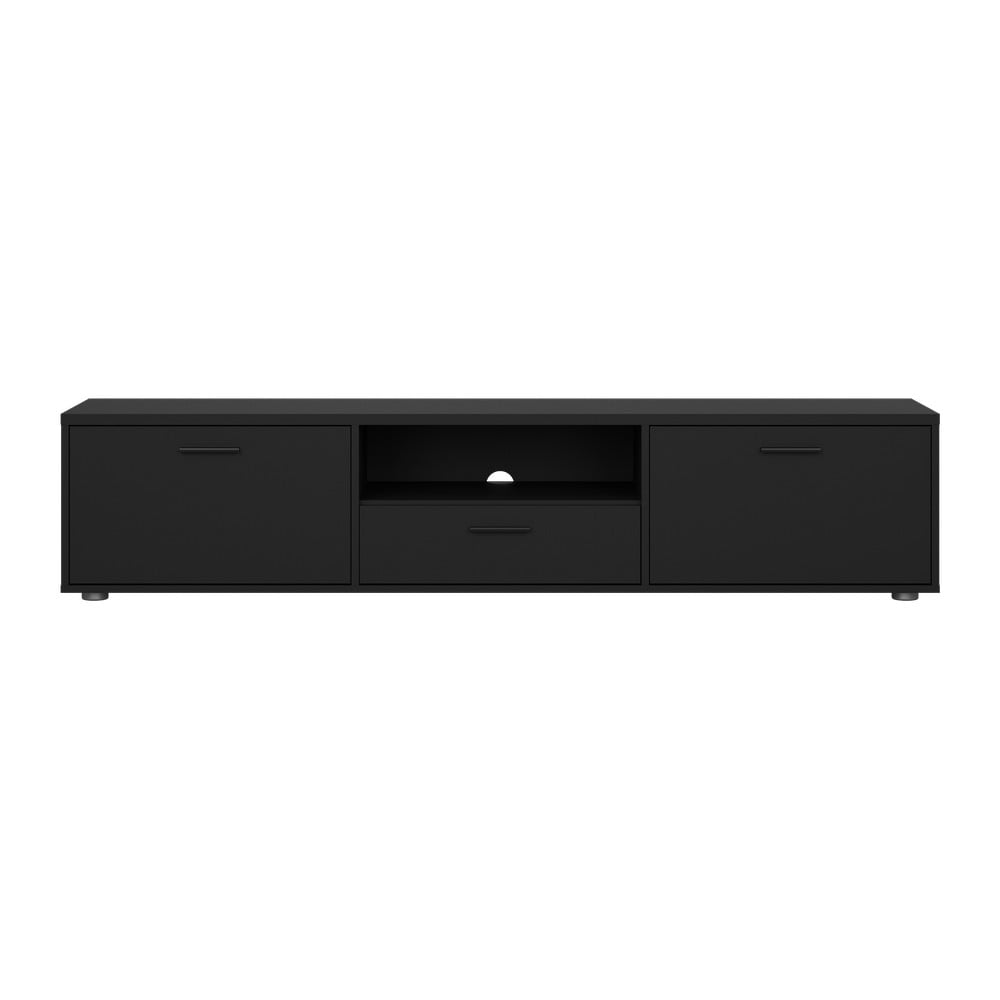 Fekete TV-állvány 177x38 cm Media – Tvilum
