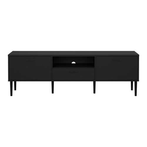 Fekete TV-állvány 177x57 cm Media – Tvilum