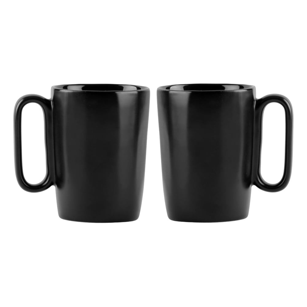 Fekete agyagkerámia bögre szett 2 db-os 250 ml Fuori – Vialli Design
