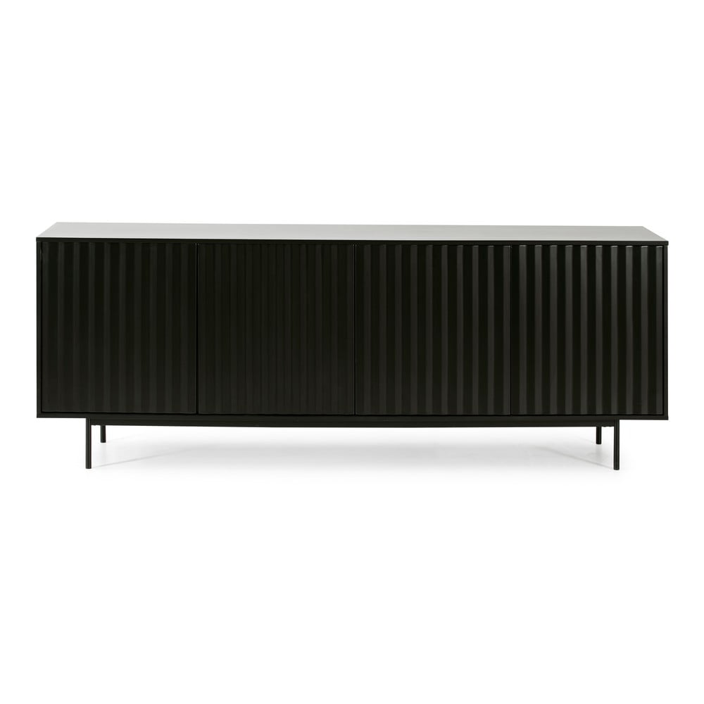 Fekete alacsony komód 211x80 cm Sierra – Teulat