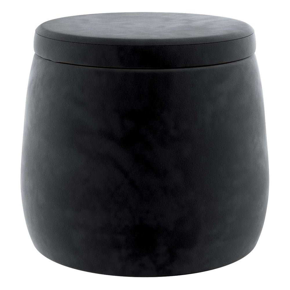 Fekete bársony gyerek puff Posh Velvet – Yellow Tipi