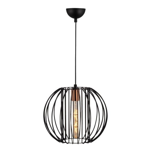 Fekete-bronzszínű függőlámpa fém búrával ø 33 cm Fellini – Opviq lights
