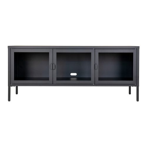 Fekete fém TV-állvány 130x55 cm Brisbane – House Nordic