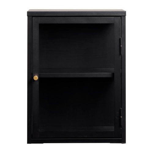 Fekete fém függő tálalószekrény 45x60 cm Carmel – Unique Furniture