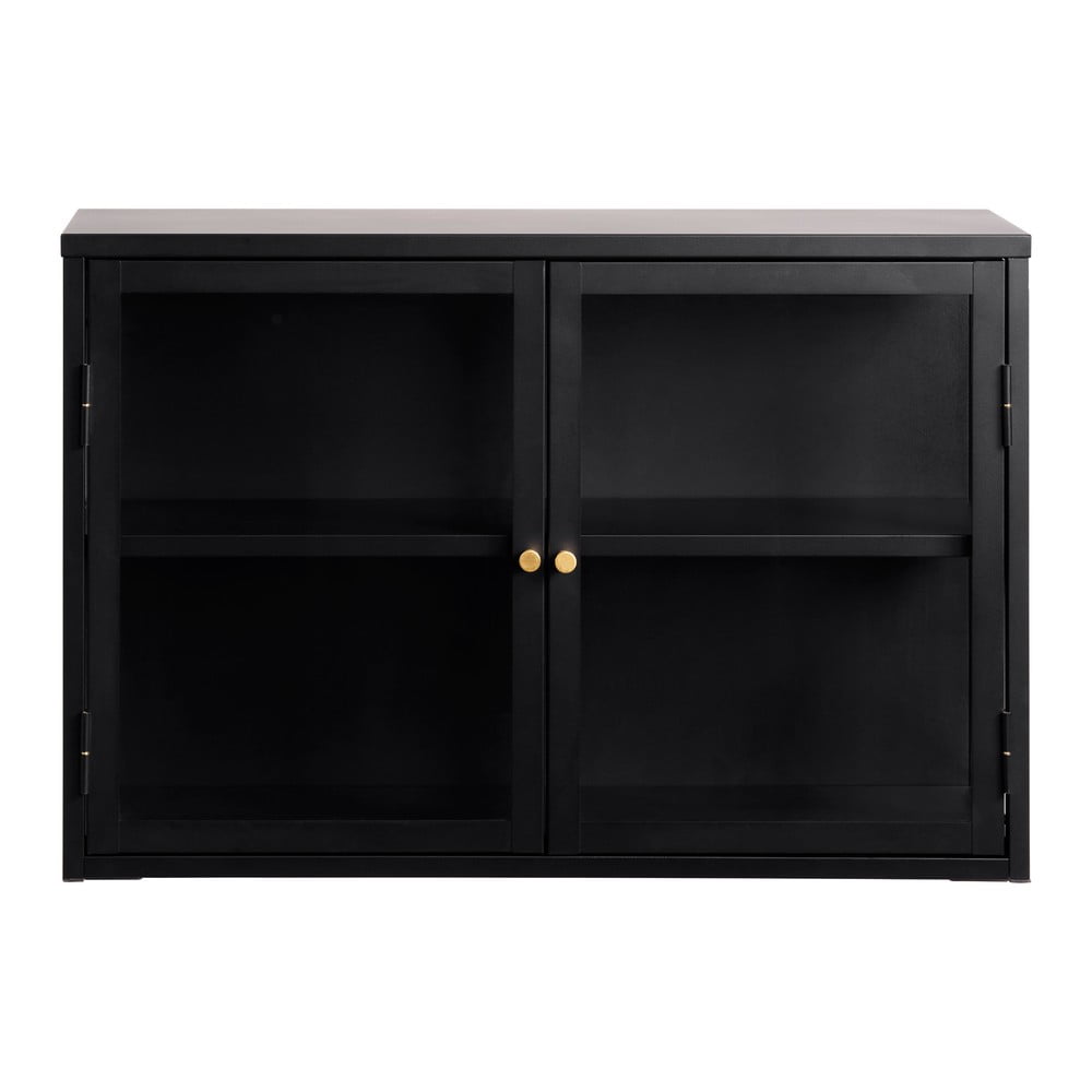 Fekete fém függő tálalószekrény 90x60 cm Carmel – Unique Furniture