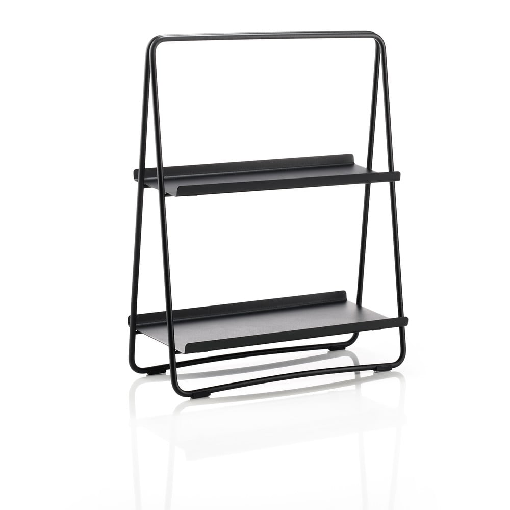 Fekete fém polcos állvány 43x58 cm A-Table – Zone