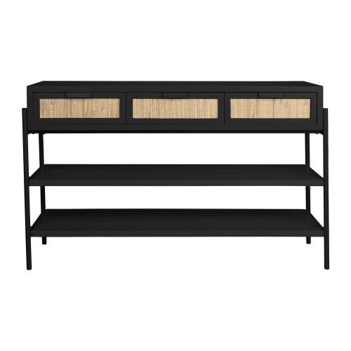 Fekete konzolasztal 38x120 cm Yasu – Dutchbone