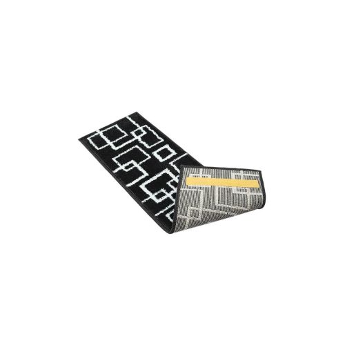 Fekete lépcsőszőnyeg szett 13 db-os 22x73 cm Geometric – Mila Home