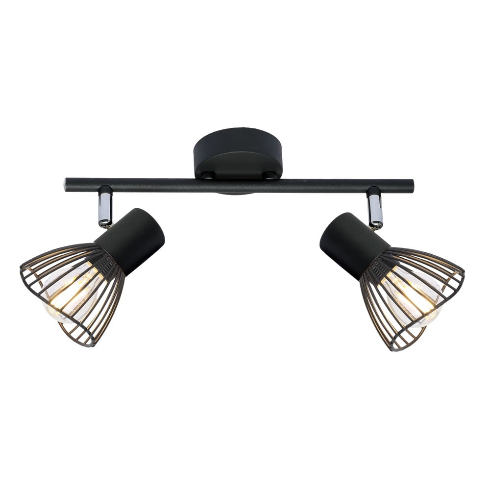 Fekete mennyezeti lámpa fém búrával 39x8 cm Fly – Candellux Lighting