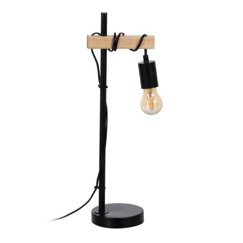 Fekete-natúr színű asztali lámpa (magasság 52 cm) – Ixia
