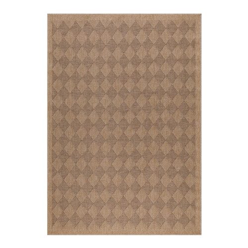 Fekete-natúr színű kültéri futószőnyeg 80x250 cm Dhaka – Ayyildiz Carpets