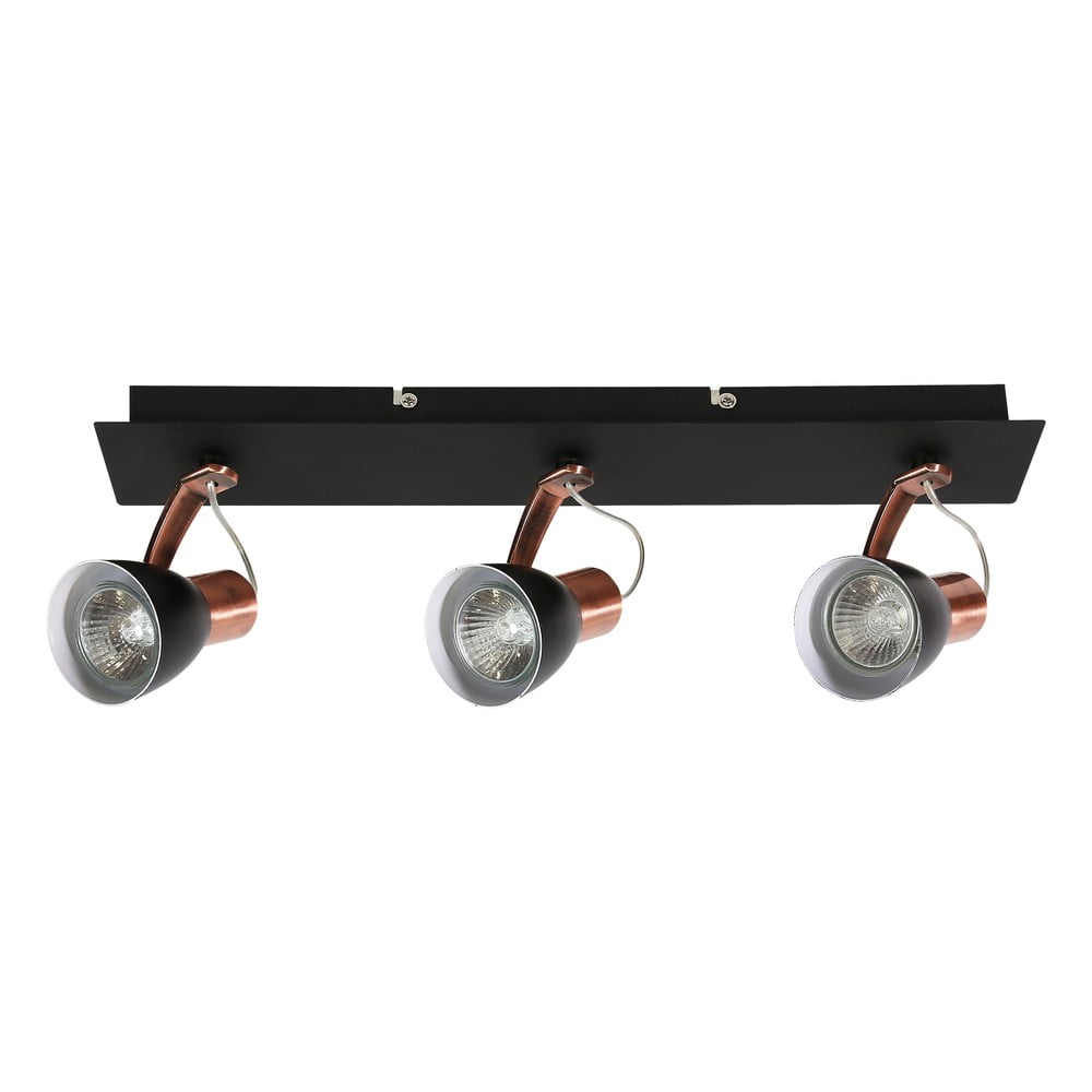 Fekete-rézszínű mennyezeti lámpa fém búrával 8x47 cm Markus – Candellux Lighting