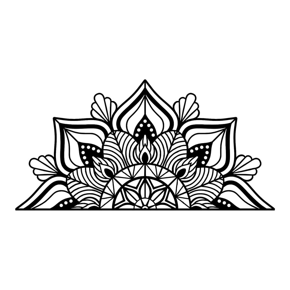 Fém fali dekoráció 118x59 cm Mandala – Wallity