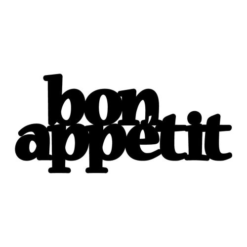 Fém fali dekoráció 59x27 cm Bon Appetit – Bystag
