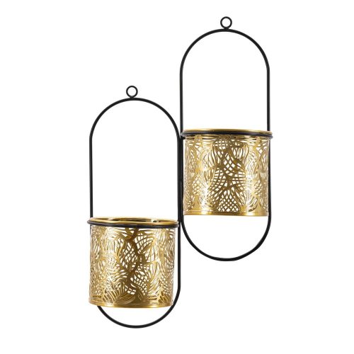 Fém fali függő virágcserép tartó ø 14 cm (magasság 48 cm) Double Hong – Mauro Ferretti