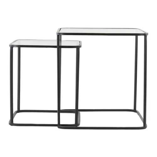 Fém tárolóasztal szett 2 db-os 50x50 cm Lofti – Light & Living