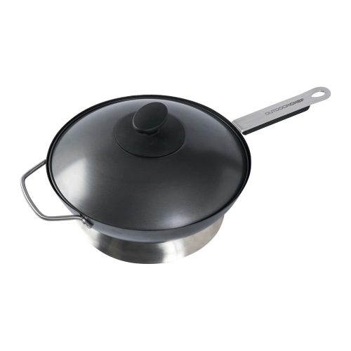 Grill acél serpenyő fedővel ø 33 cm – Outdoorchef