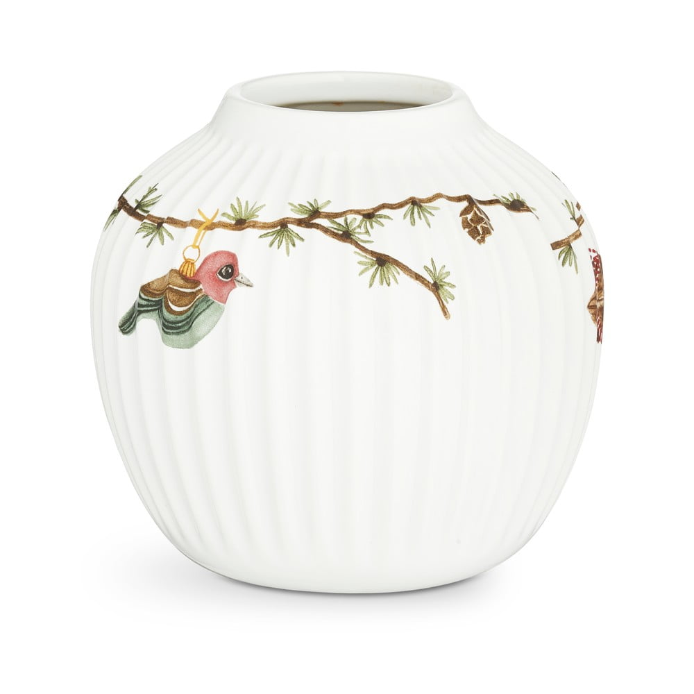 Hammershøi fehér porcelán karácsonyi váza