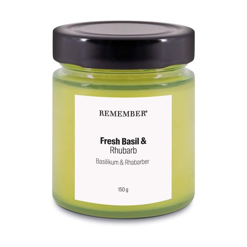 Illatos szójaviasz gyertya égési idő 35 ó Fresh Basil & Rhubarb – Remember