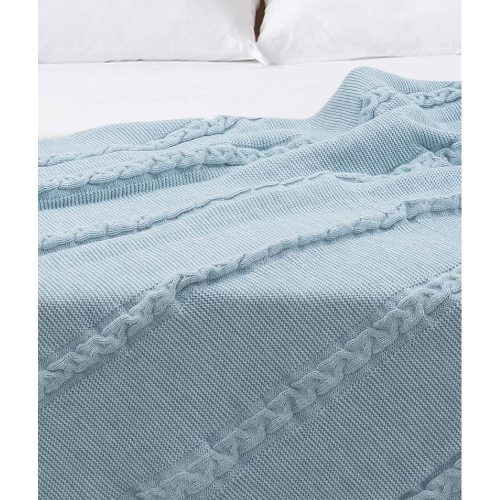 Kék ágytakaró 200x220 cm Trenza – Oyo Concept
