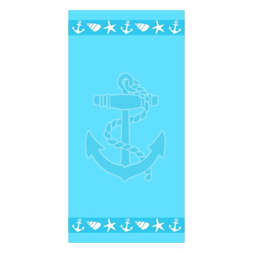 Kék frottír pamut strandtörölköző 70x140 cm   Anchor – B.E.S.