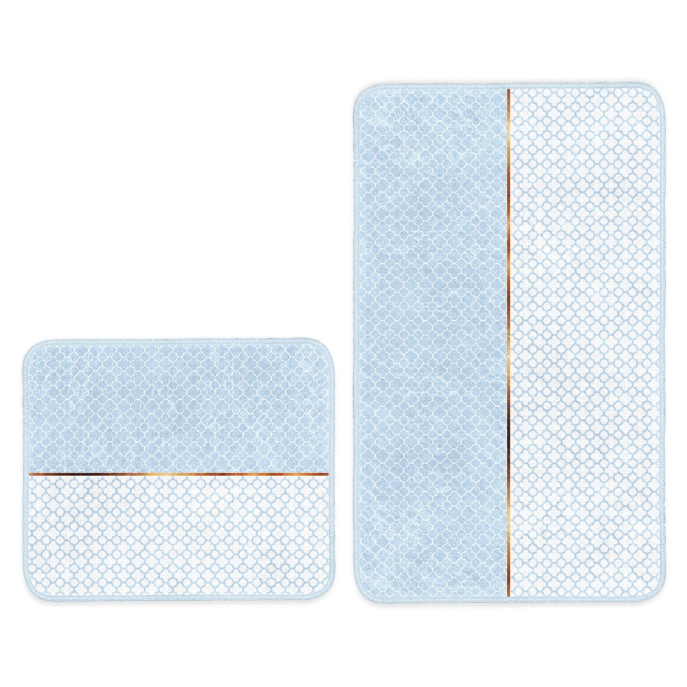 Kék fürdőszobai kilépő szett 2 db-os 60x100 cm – Mila Home