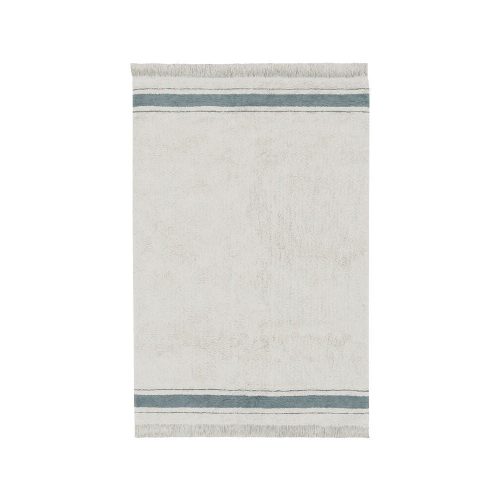 Kék-krémszínű mosható kézi szövésű pamut szőnyeg 90x130 cm Gastro Vintage Blue – Lorena Canals