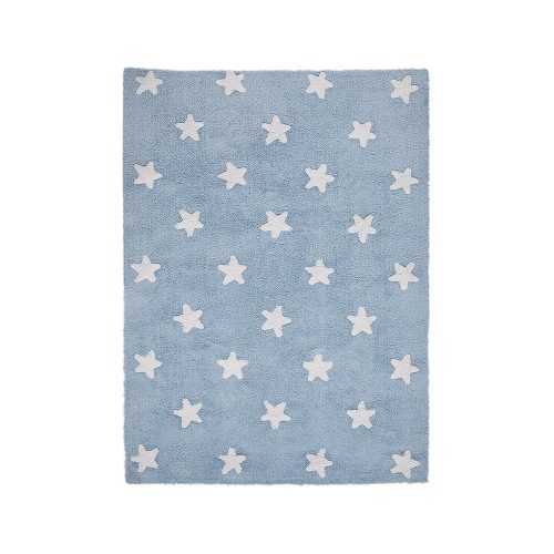 Kék mosható kézi szövésű pamut gyerek szőnyeg 120x160 cm Stars – Lorena Canals