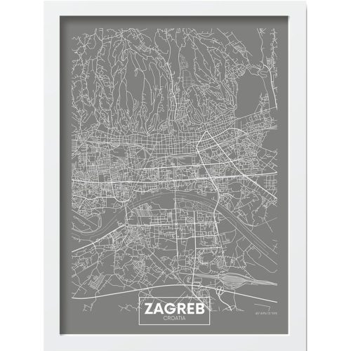 Kép 40x55 cm Zagreb – Wallity