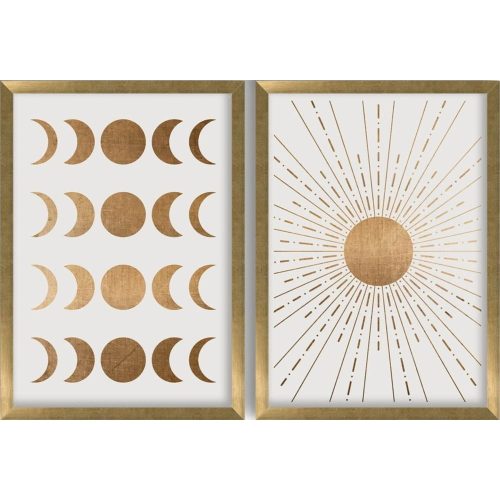 Kép szett 2 db-os 38x53 cm Moon & Sun – Wallity