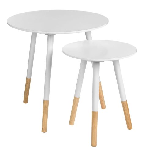 Kerek tárolóasztal szett 2 db-os ø 48 cm Viborg – Premier Housewares