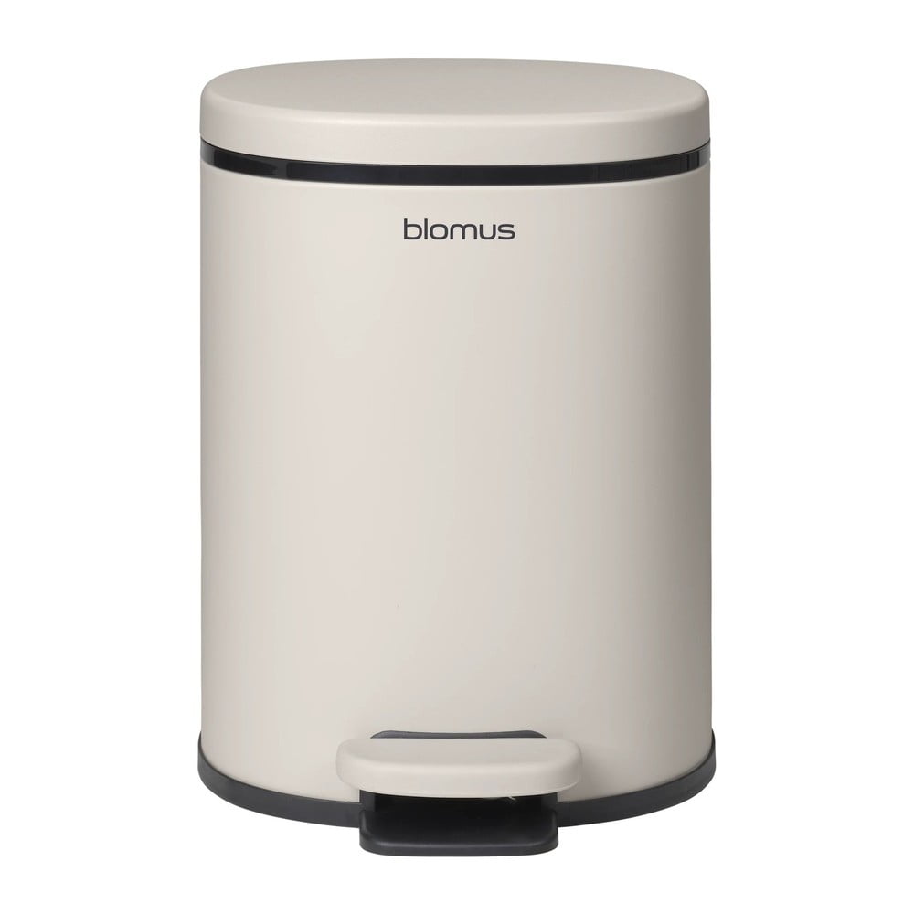 Krémszínű acél pedálos szemetes 5 l Para – Blomus