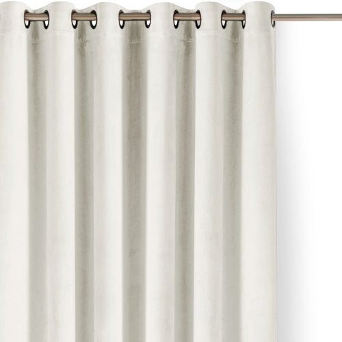Krémszínű bársony dimout (részleges sötétítő) függöny 265x175 cm Velto – Filumi