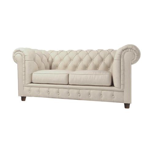 Krémszínű bársony kanapé 178 cm Cambridge – Ropez