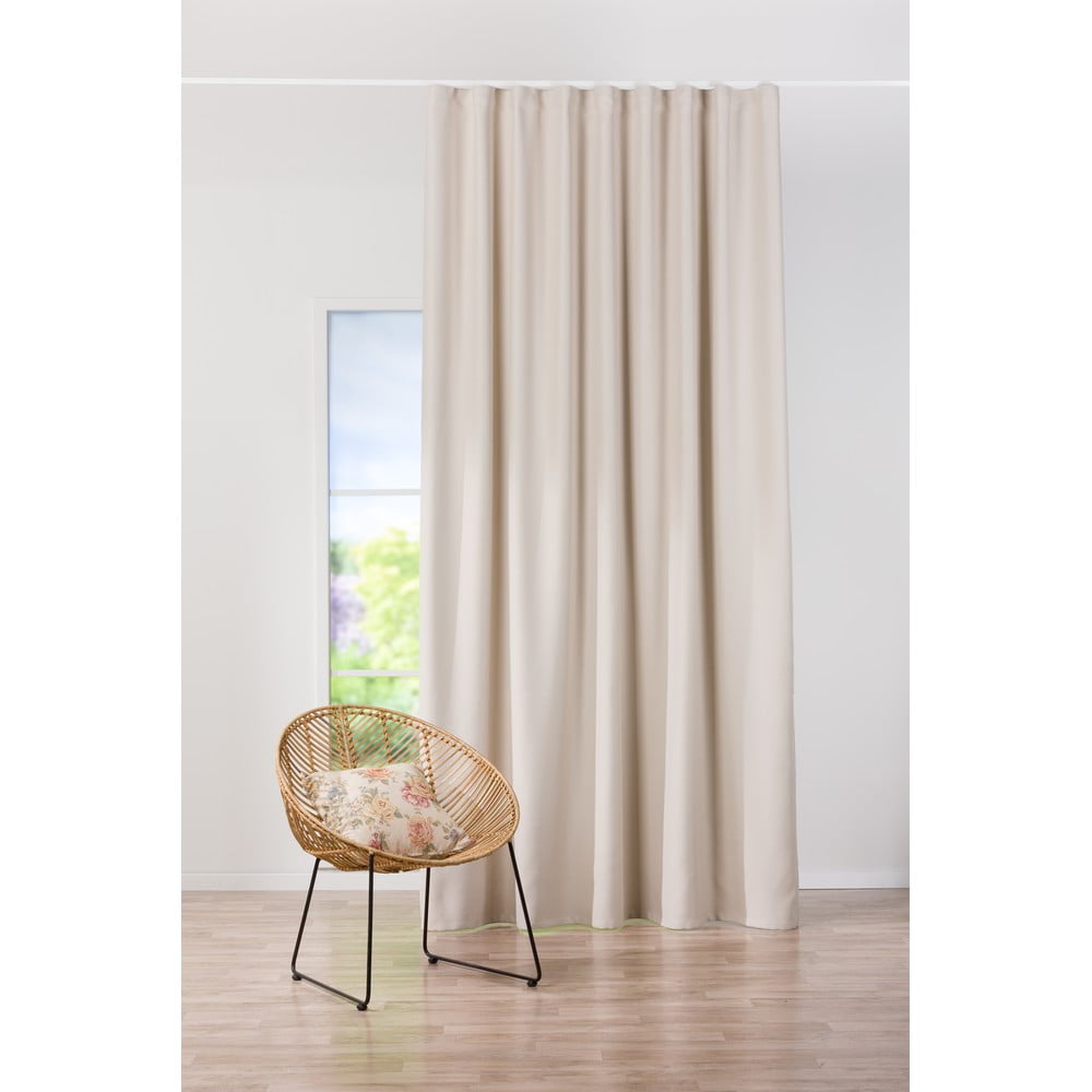 Krémszínű függöny akasztókhoz 140x260 cm – Mendola Fabrics